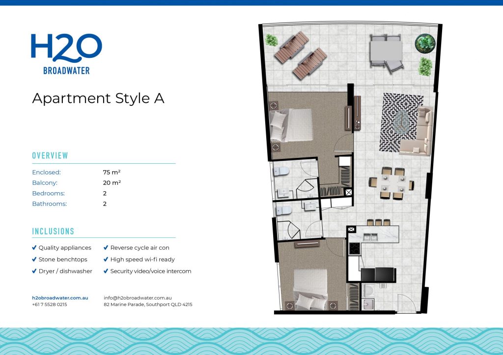 H2O Broadwater Apartments A Rental Community on the Broadwater