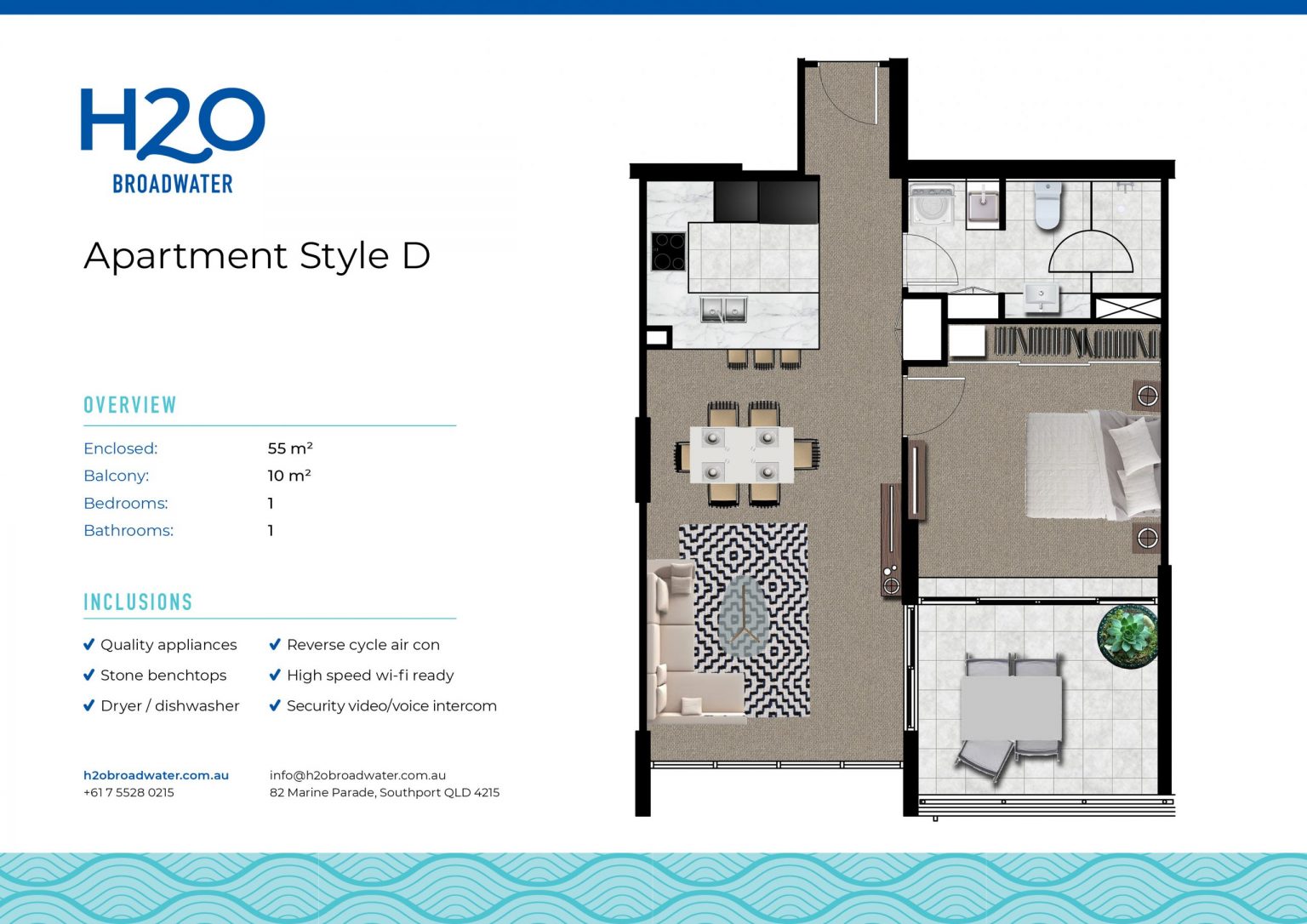Floor Plans Discover your new apartment at H2O on the Broadwater