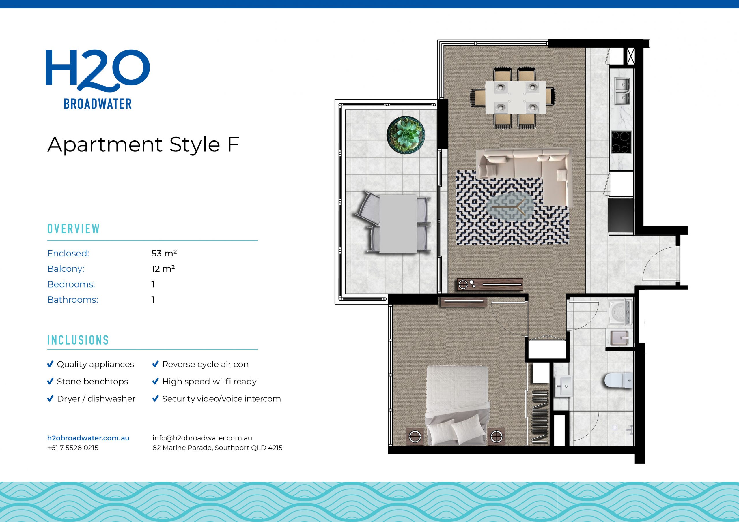 Floor Plans Discover your new apartment at H2O on the Broadwater
