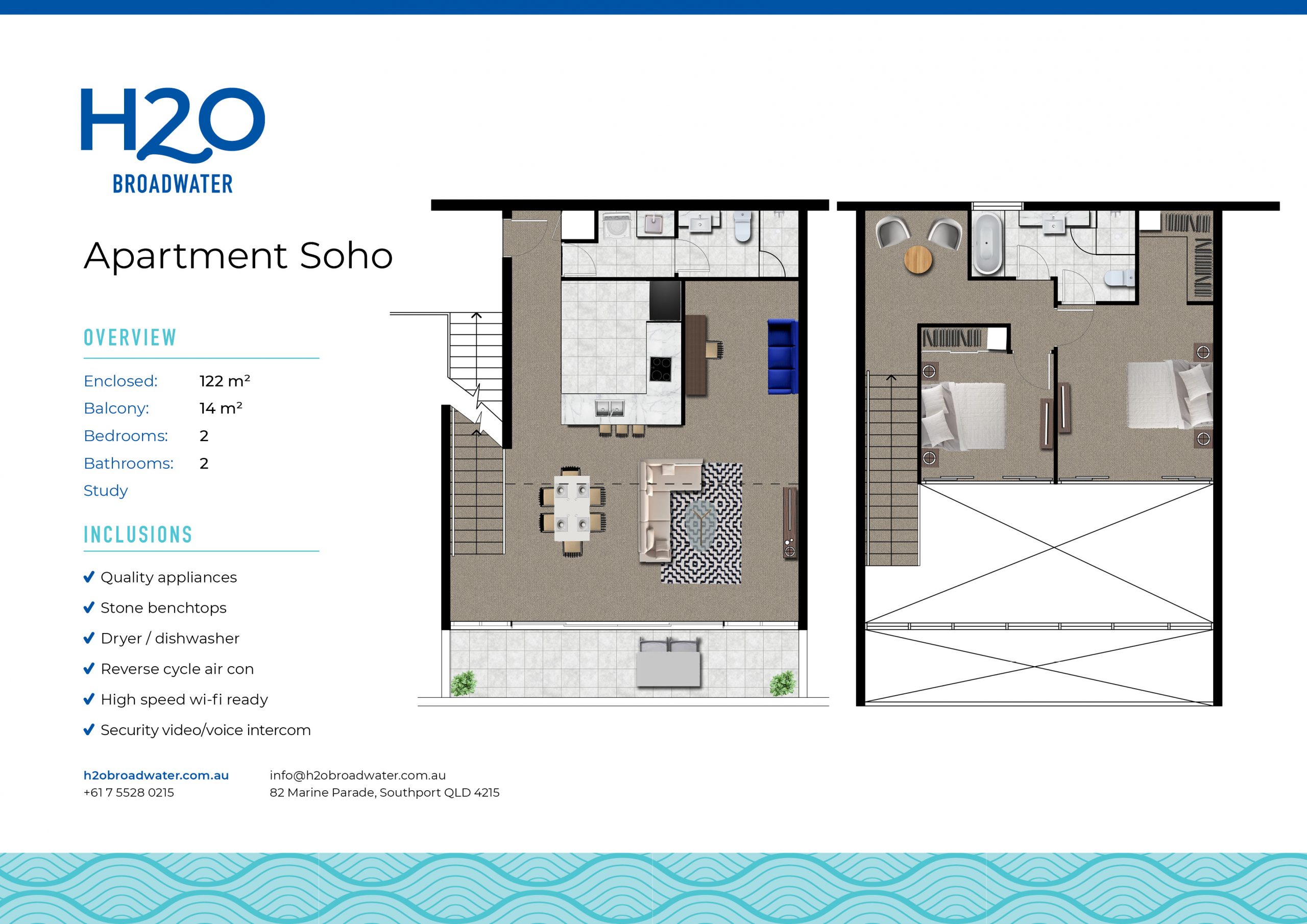 Floor Plans Discover your new apartment at H2O on the Broadwater